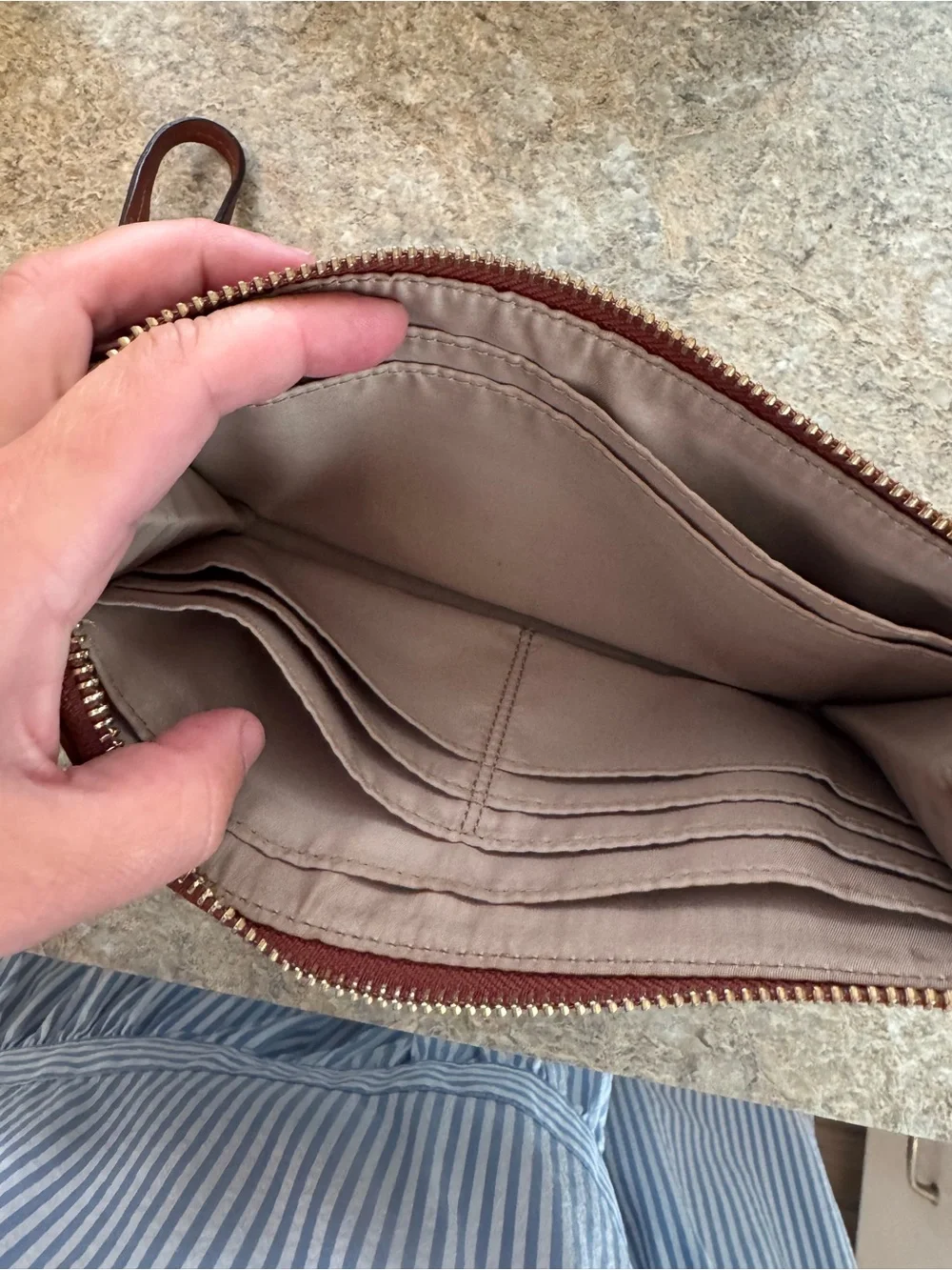 COACH Leather Wristlet